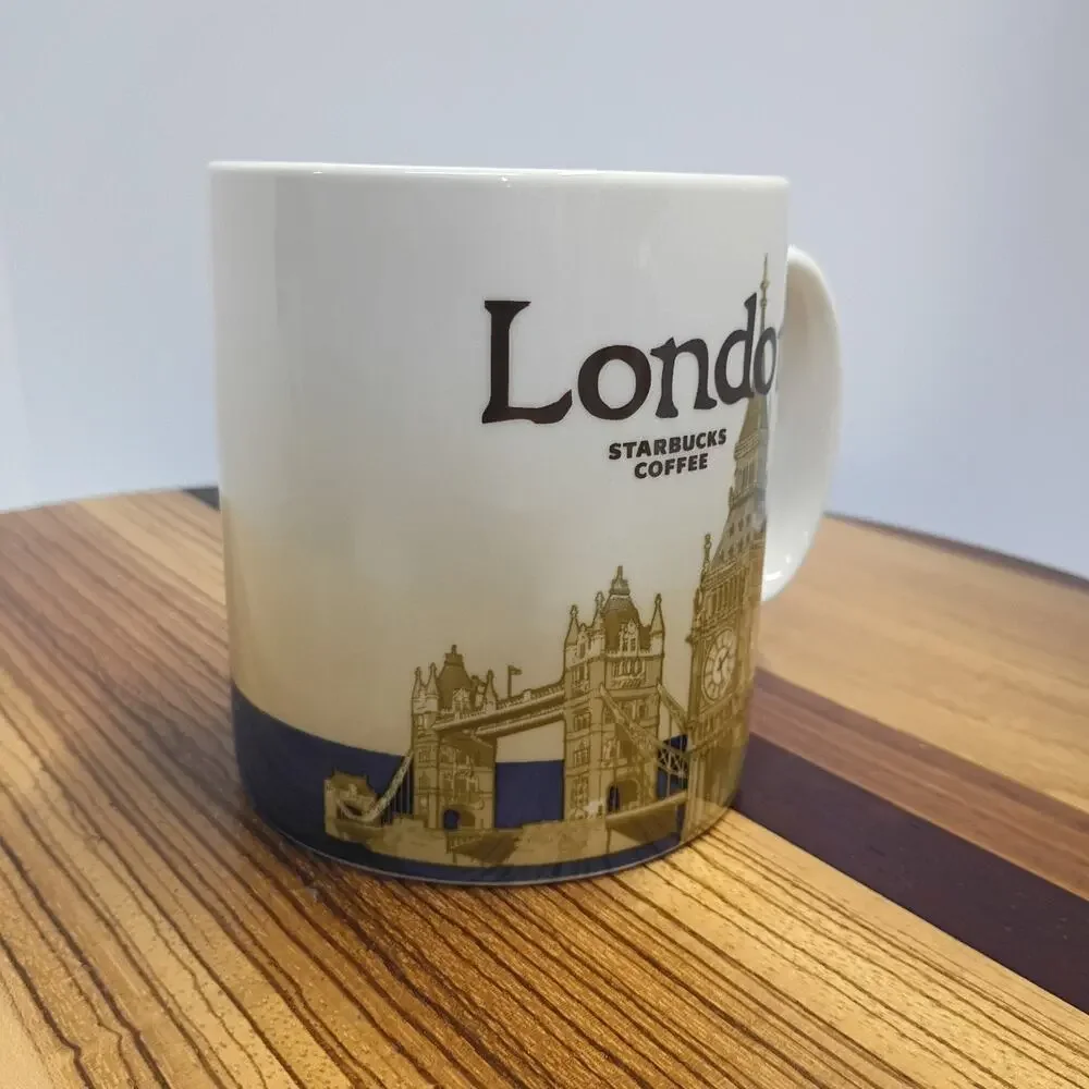 2010 Starbucks London Global Icon Series Collector Mug Blue, 16oz